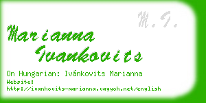 marianna ivankovits business card